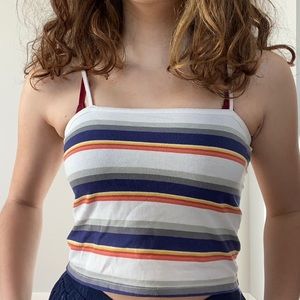 striped red/blue/white tank top
